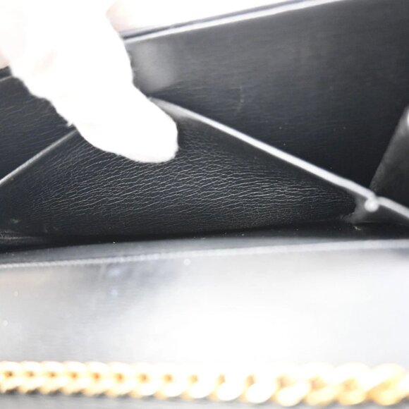 CHRISTIAN DIOR Logo Chain Shoulder Bag Leather Black GHW France 73KB440 - Picture 13 of 14